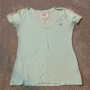 Abercrombie & Fitch Mint Green V-Neck Tee Women’s XS